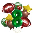 thumbnail image 1 of 10 Pcs Rugby Football Balloons 8th Birthday Party Set Decorations Gold Brown Star Rugby Field Balloon for Rugby Sports Theme Baby Shower Birthday Party Decorations, 1 of 1