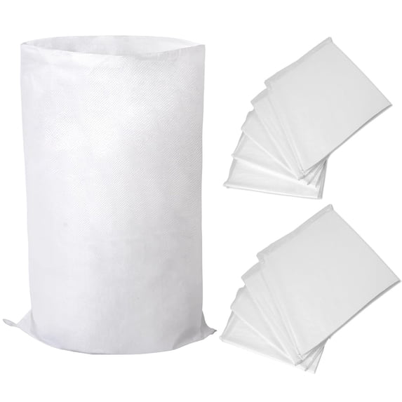10 Pcs Sand Bags for Flooding,Happon 15.7*23.6inch White Rubbish Bags, Heavy Duty Sand Bags White Garden Waste Bag,Empty Sand Bags for Water Barrier Flood Barrier