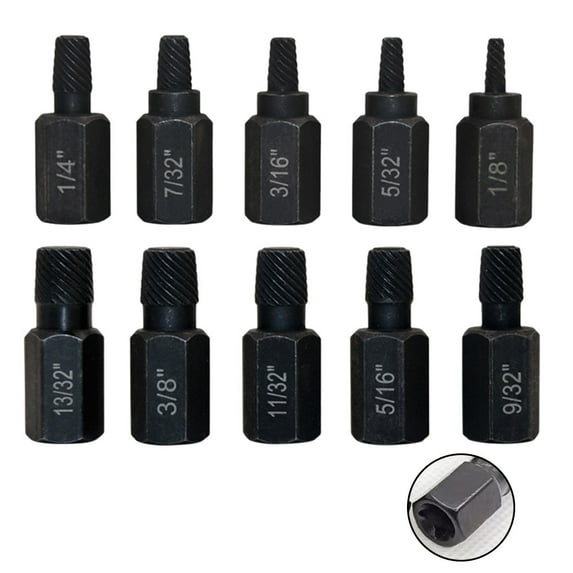 10 Pcs Screw Extractor Damaged Screw Remover Bolt Multi-Spline Screw Extractor