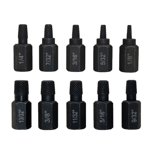 10 Pcs Screw and Bolt Extractor Drill Bit Set Stripped Screw Remover Easy Out Bolt Extractor Damaged Screw Removal Tool