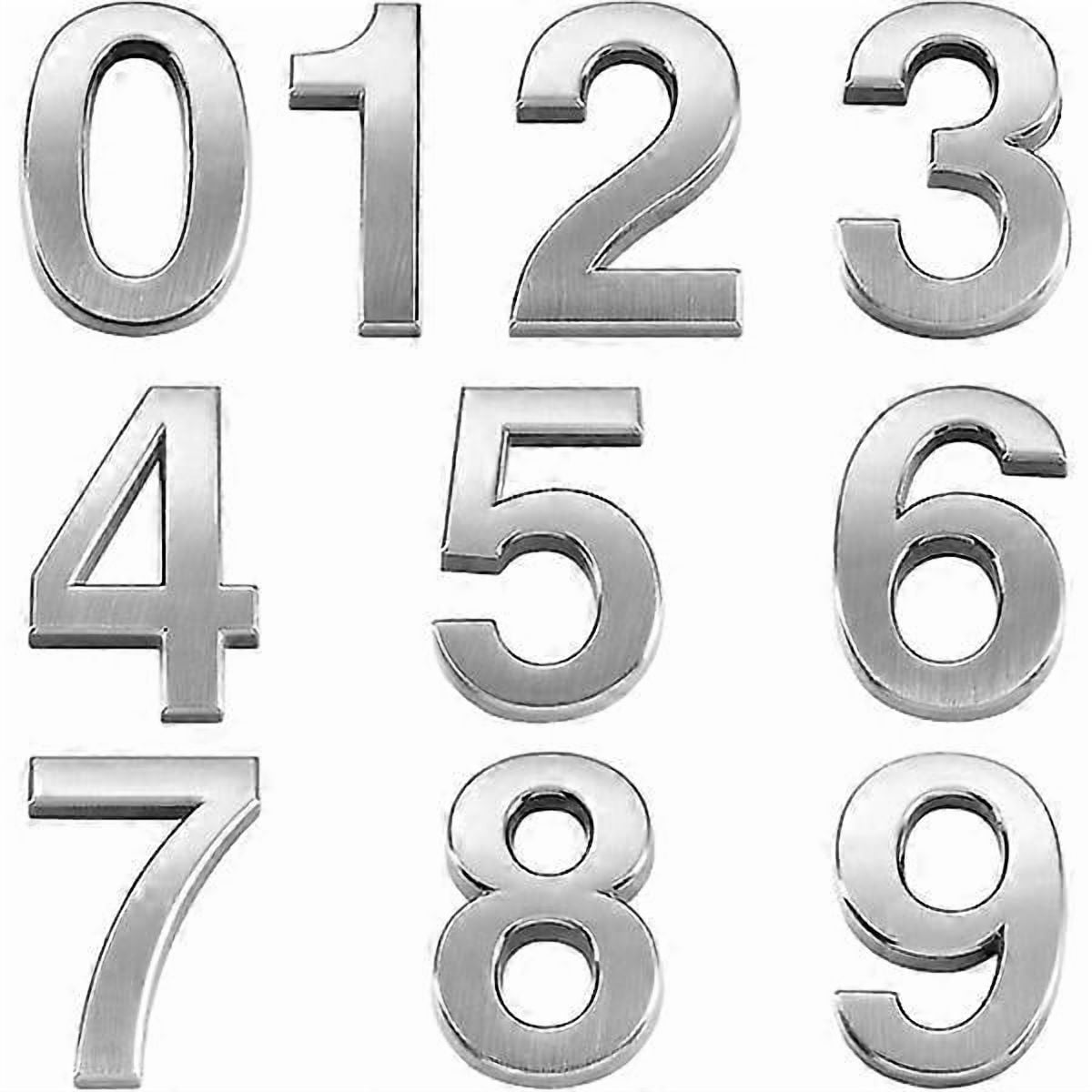 10 Pcs Self Adhesive Door Decorations with House Number, Mailbox Number, 0-9