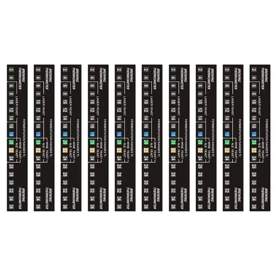 10 Pcs Self Adhesive Homebrew Thermometer Home Brewing Beer Wine Temperature Sensor Reader Thermometer Sticker