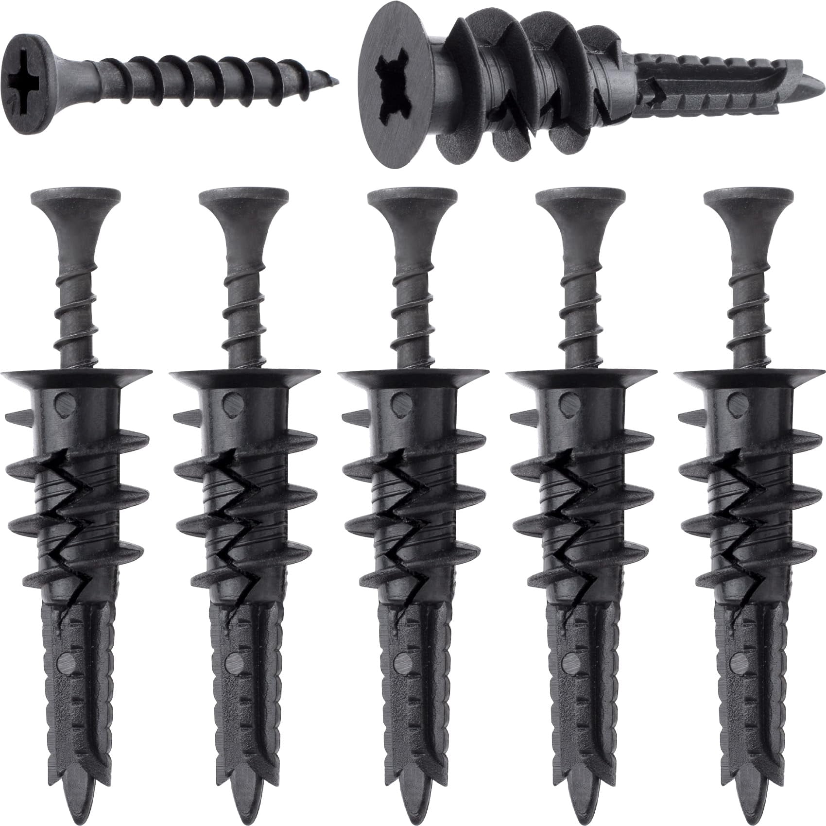 10 Pcs Self Drilling Drywall Anchors with Screws Kit, No Pre Drill Hole ...