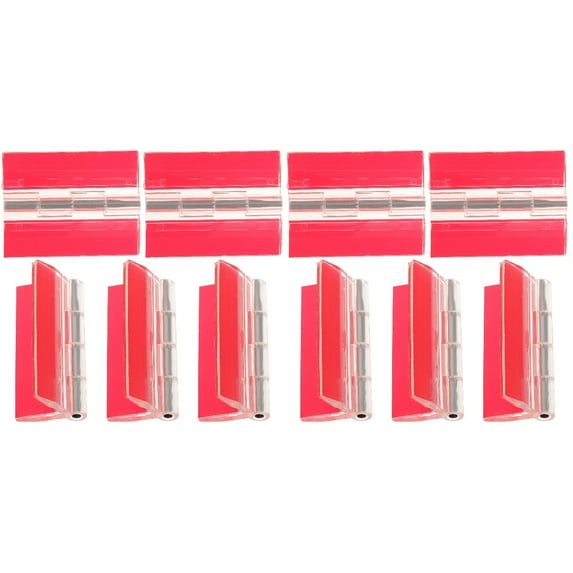 10 Pcs Self-adhesive Hinge Aquarium Lid Flush Hinges for Cabinet Doors Box Clear Piano 12 Inch