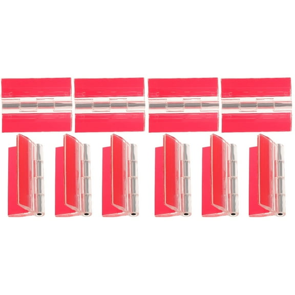 10 Pcs Self-adhesive Hinge Aquarium Lid Flush Hinges for Cabinet Doors Box Clear Piano 12 Inch