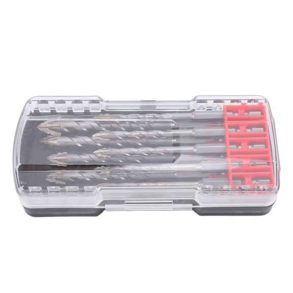 10 Pcs Serrated Drill Bit Set, 1/4 Inch Hex Shank Carbide Tip Masonry Concrete Drill Bits for Tile, Glass, Plastic, and Wood (4-12mm)