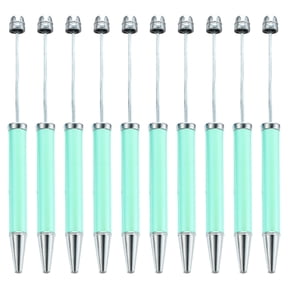 10 Pcs/Set Beadable Ballpoint Pen 1.0mm Multicolor Bead Pen Black Ink Pen