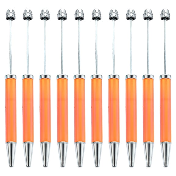 10 Pcs/Set Beadable Ballpoint Pen 1.0mm Multicolor Bead Pen Black Ink Pen