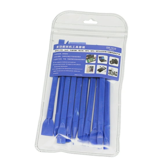 10 Pcs/Set Dual Heads Plastic for Crowbar with Non-Slip Handle Disassembly Spudger Opening Tool for Phone Computer Repai