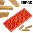thumbnail image 1 of 10 Pcs / Set MGMN300-M Golden Carbide Inserts Blade Lathe Turning Grooving Tool, 1 of 8