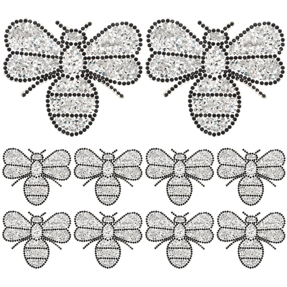 10 Pcs Sew on Patches Bumble Bees Honey Sticker Wallet Bag