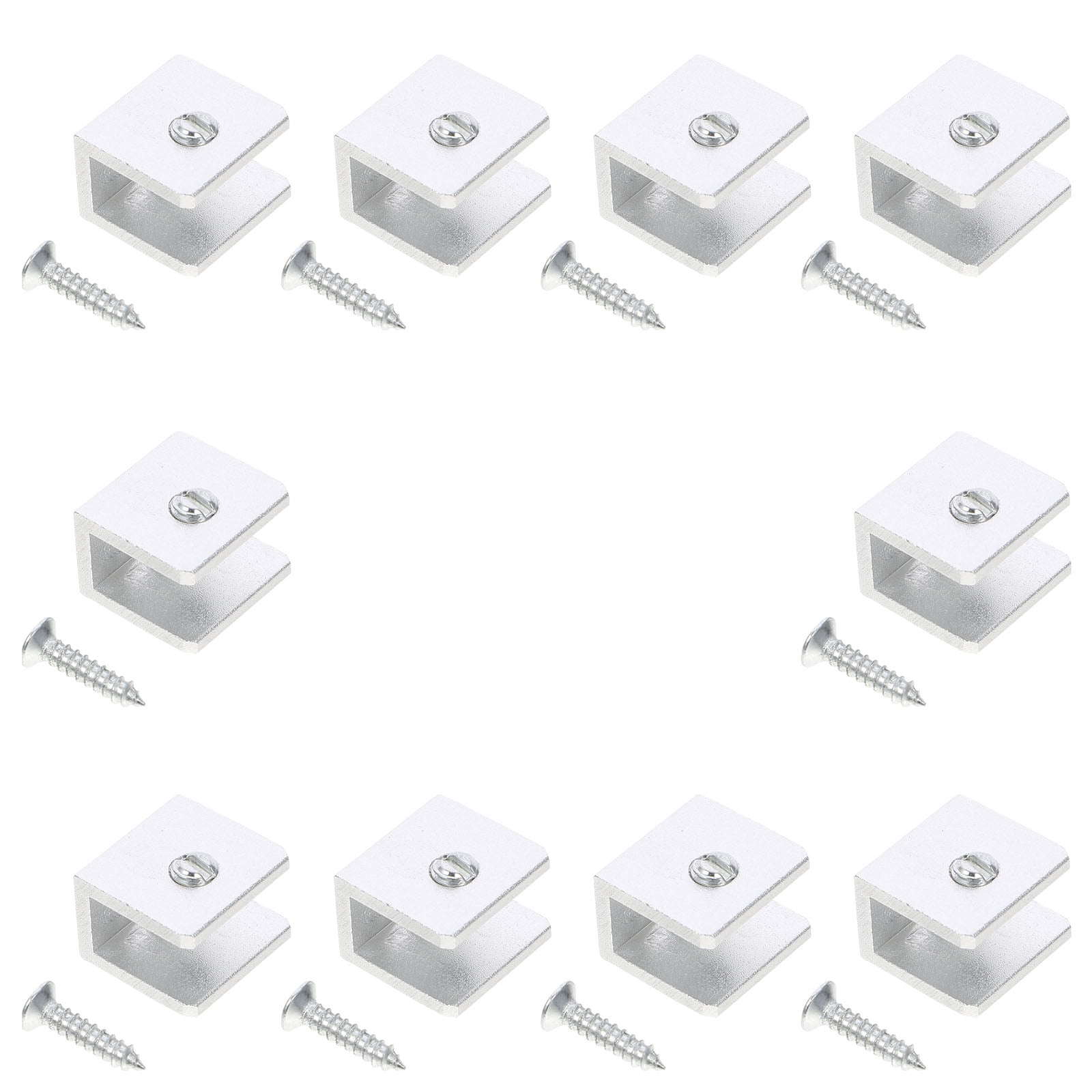 10 Pcs Shelf Holder Support Clips Glass Sandwich Plate Shower Clamp ...