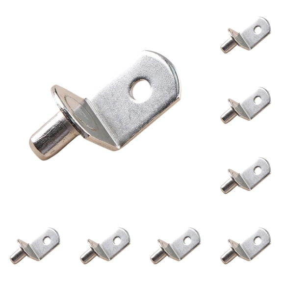 10 Pcs Shelf Pins Pegs,1/4 Inch L-Shaped Shelf Support Pegs,Bookshelf Pegs for Shelves,Cabinet Shelf Bracket Pegs with Hole,Shelf Pins Holders for Kitchen Furniture & Closet,Style H