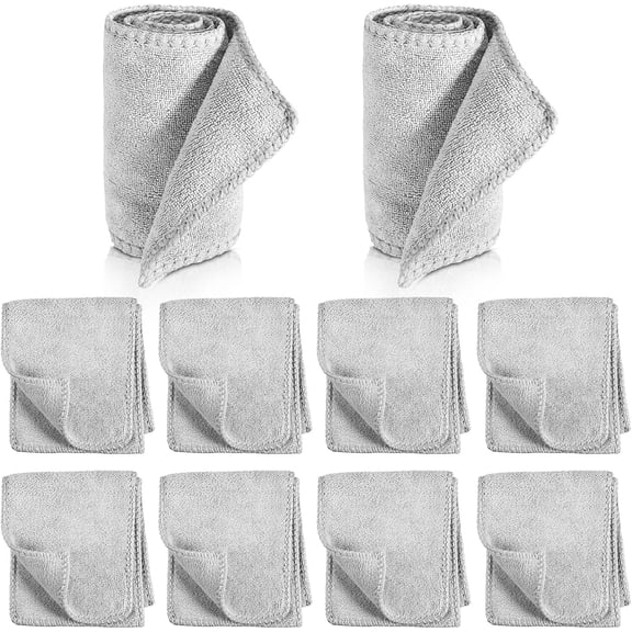 10 Pcs Shine Shoes Cloth Kit Polish Dauber Applicators Cleaning Leather Shoes Boots Microfiber Care Cloths Suede Cleaner