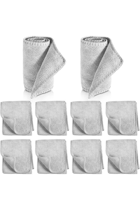 10 Pcs Shine Shoes Cloth Kit Polish Dauber Applicators Cleaning Leather Shoes Boots Microfiber Care Cloths Suede Cleaner