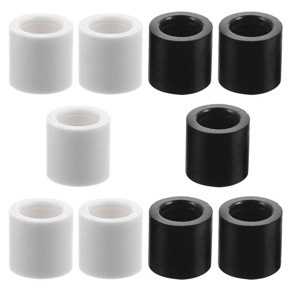 HINTRMENT 10pcs Short Ferrule Billiard Cue Tips Easy Replacement Black White