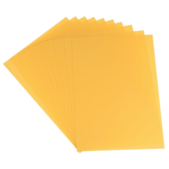 10 Pcs Shrink Plastic Sheets, 8x12 Inch Shrink Films Paper, Dark Yellow