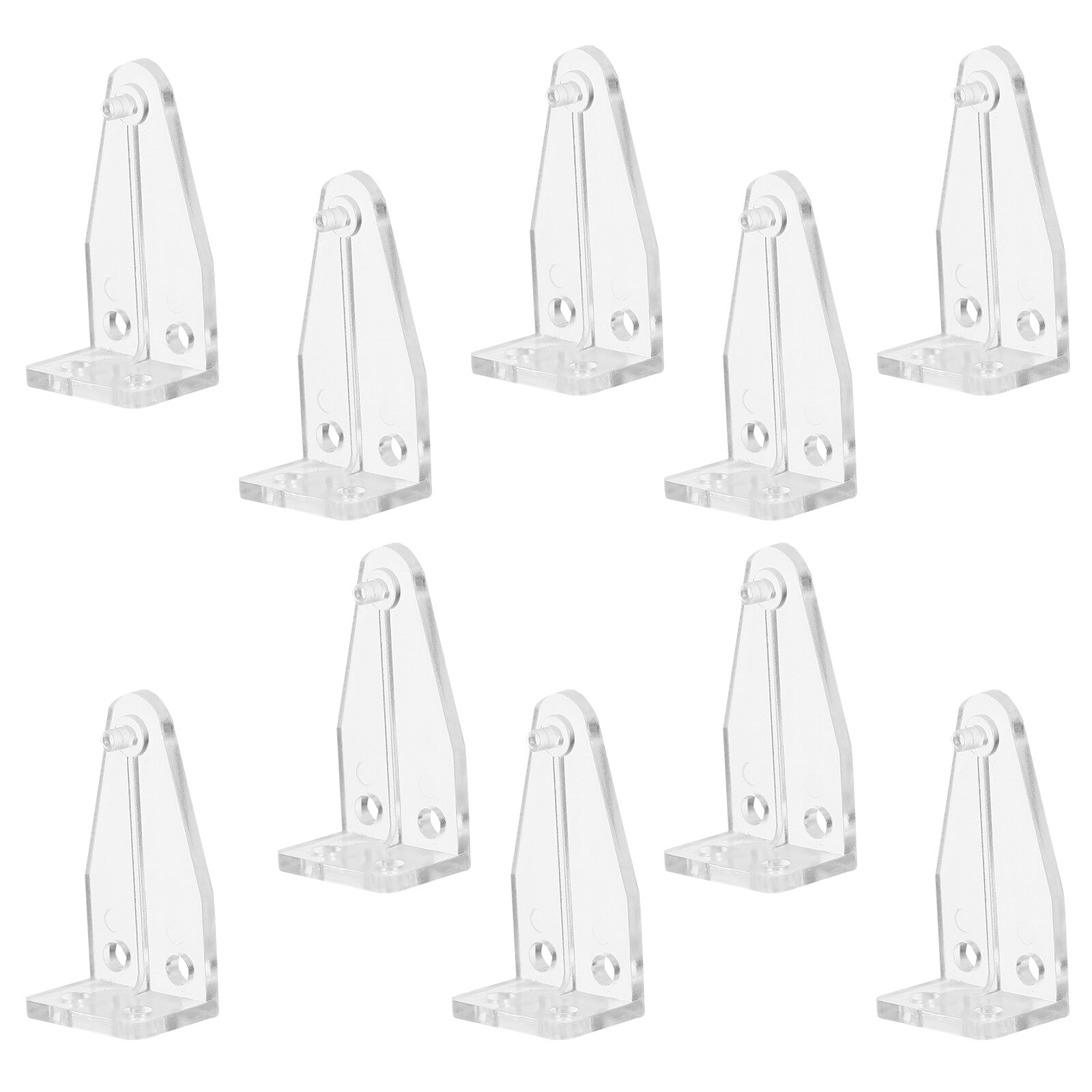 Qnmwood 10pcs Clear Plastic Hold Down Brackets for Horizontal Blinds