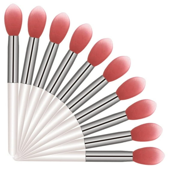 10 Pcs Silicone Lip Mask Brushes. Applicators for Lipsticks, Lip Gloss, Lip Balm and Other Cream Makeup Products (2.4 inches / 6.0cm)