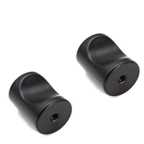 10 Pcs Simple Black Cabinet Sliding Door Handle Solid Single Hole Aluminum Cylindrical Drawer Handle