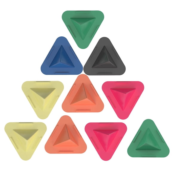 10 Pcs Simple Pyramid Bracket Mobile Phone Case Base Bracket Creative Triangle Bracket Desktop Phone Holder for Smart Phone Tablet(Random Color)