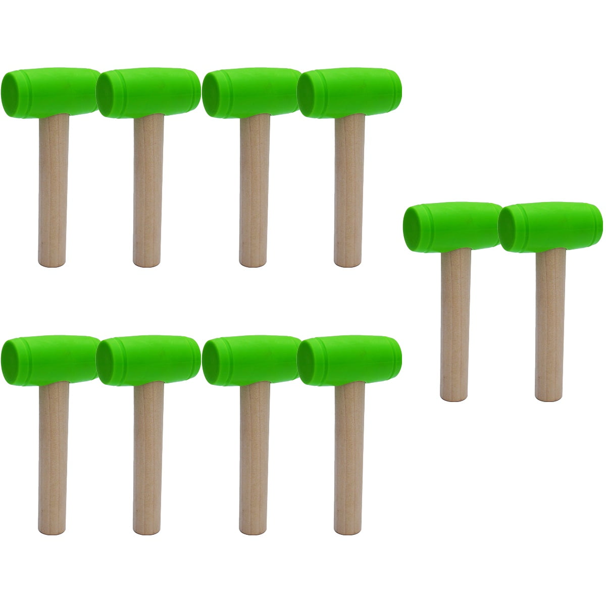 10 Pcs Simulation Wood Hammer Toy Pretend Play Hammer Toy Fake Mallet ...