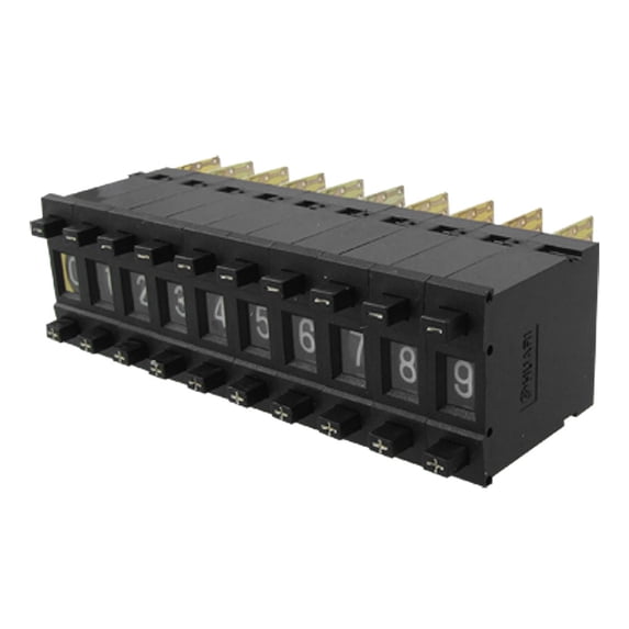 10 Pcs Single Unit Pushwheel Thumbwheel Switch KM1 0-9 - Walmart.com