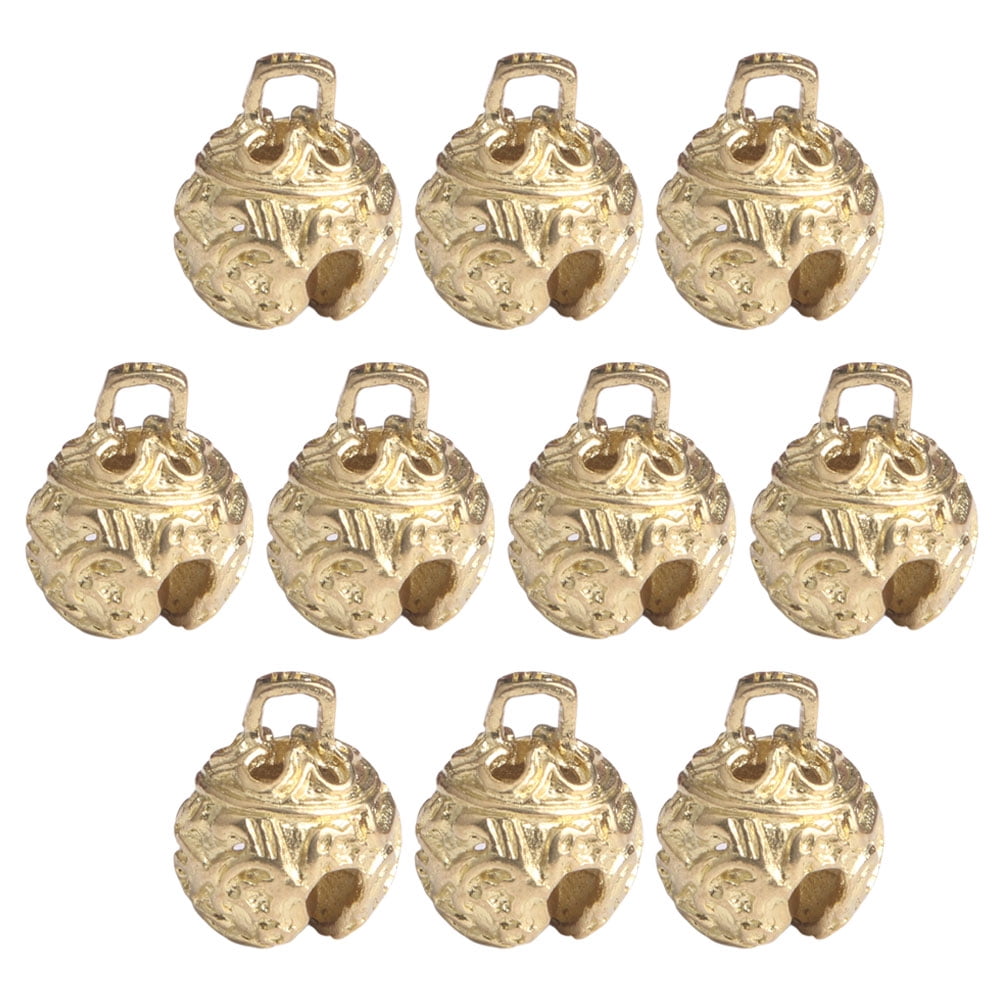 10 Pcs Small Brass Bell Bells for Kids Vintage Crafts Pattern Classical Noisemaker Call