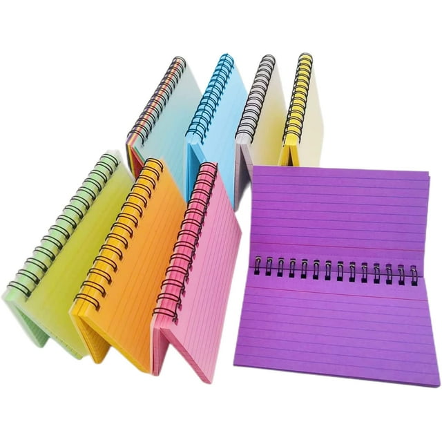 10 Pcs Small Notebooks Index Cards Spiral Design Record Cards Note