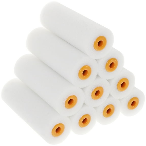 10 Pcs Small Paint Roller Sleeves Low Density Sponge Covers for Wall Painting