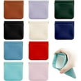 thumbnail image 1 of 10 Pcs Small Pocket Makeup Bag Portable Mini Pouch No Zipper Self-closing Waterproof Pocket Pu Leather Cosmetic Bag for Jewelry Lipsticks Daily Saving Women & Girl Gift (4.4 * 4.5inches), 1 of 5
