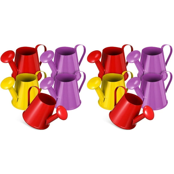 10 Pcs Small Watering Can Iron Metal Garden Watering Bucket Children Teaching Aids