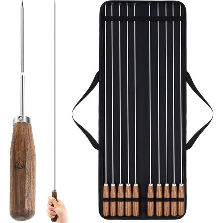 10 Pcs Roasting Sticks Campfire Hot Dog,34",Straight