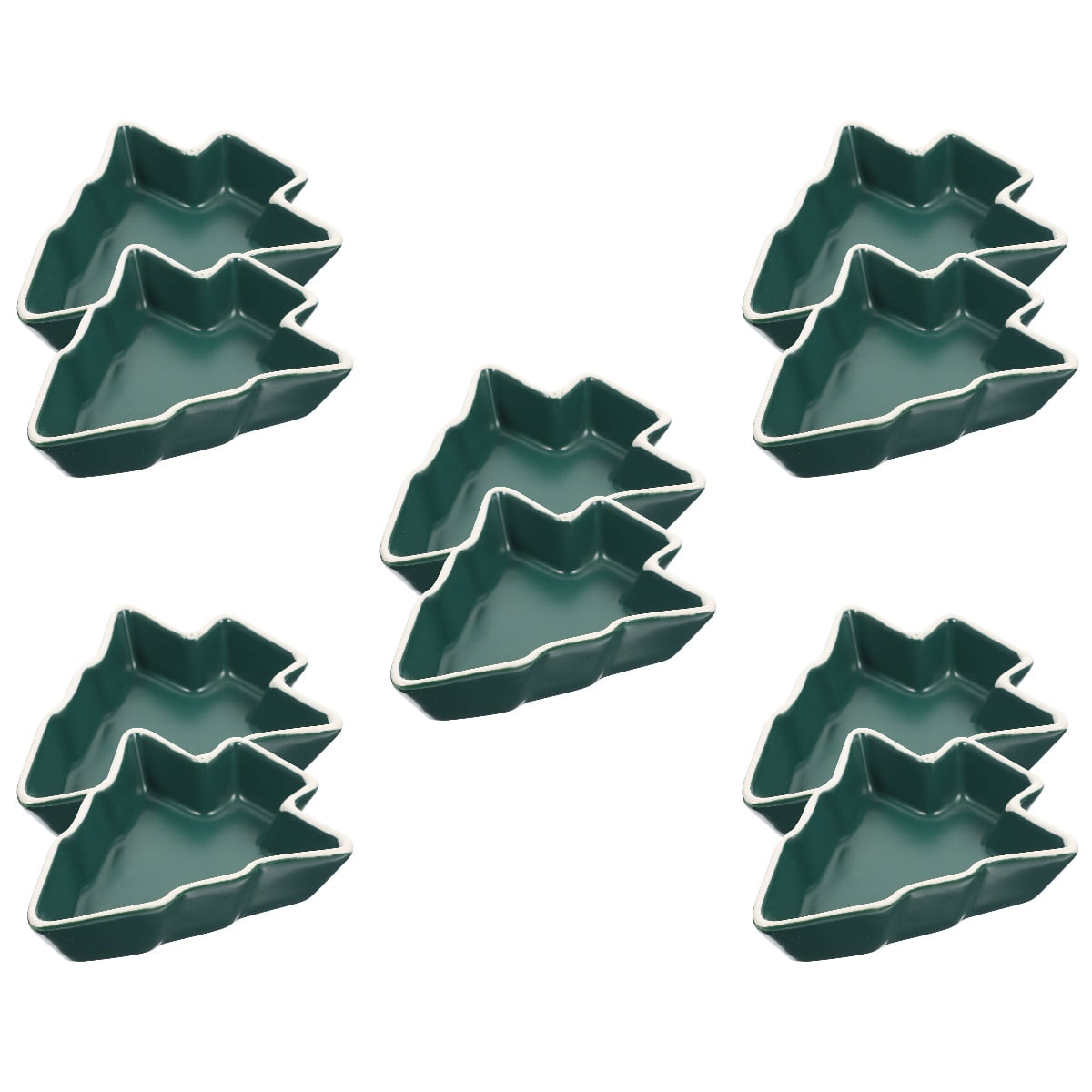 10 Pcs Snack Trays Dry Fruit Trays Candy Dishes MultiFunction Plates