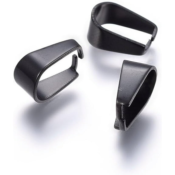 10 Pcs Snap on Bails 304 Stainless Steel Hook Pendant Clasps Pinch Clips Bail Pendants Chain Connectors Hook Buckle