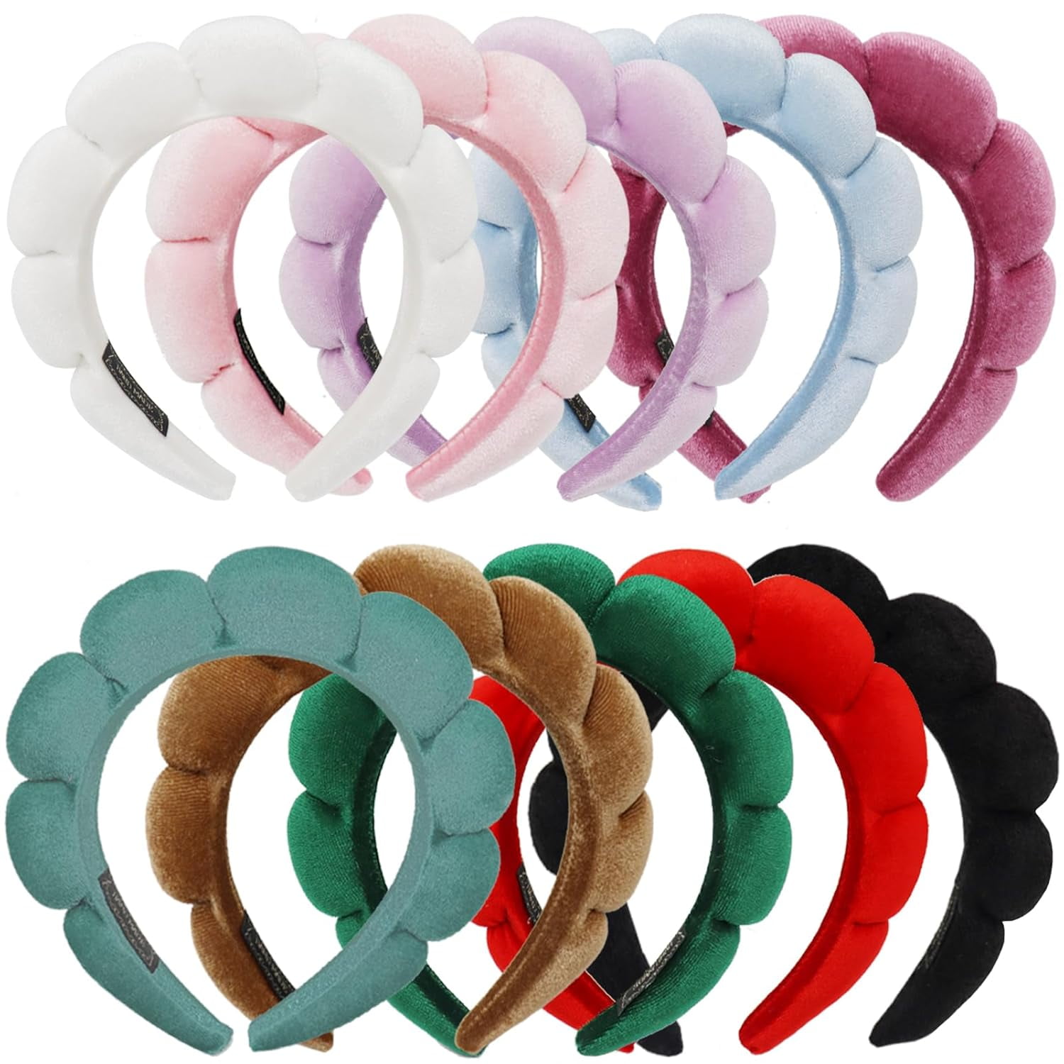 10 Pcs Spa Headband Bulk, Wash Face Headband for Women Makeup Headband