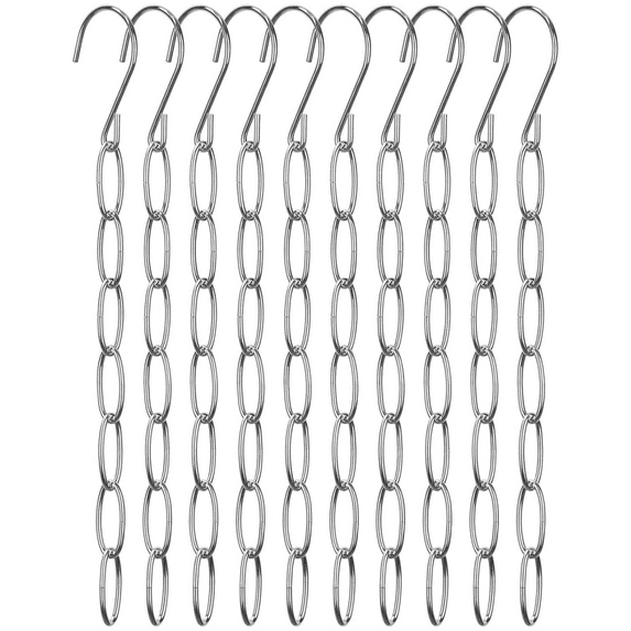 10 Pcs Space Saving Hangers, Metal Hanger Organizer, Space Saver Hangers, Collapsible Hangers for Closet Organization and Storage, College Dorm Room Essentials, White