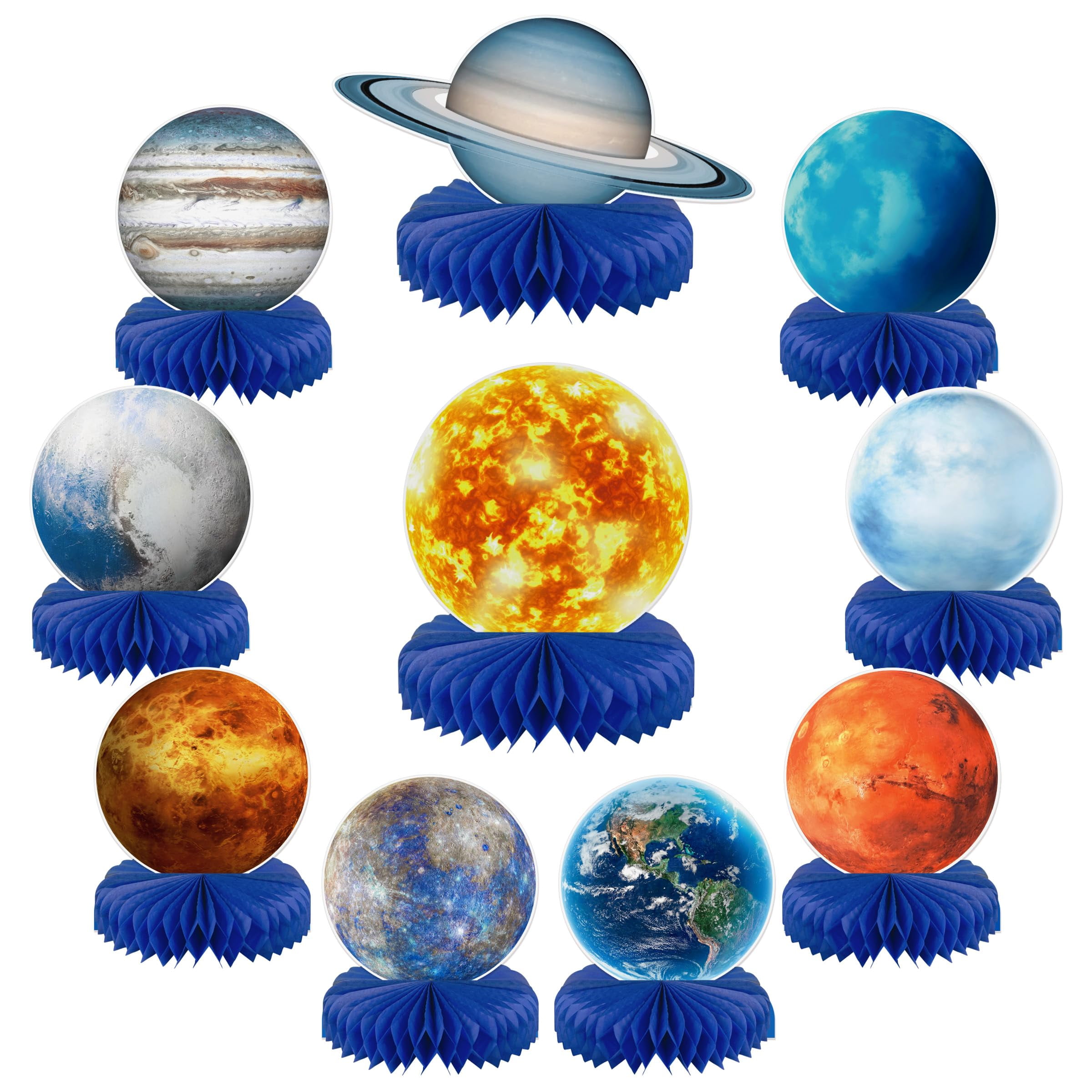 10 Pcs Space Solar System Honeycomb Centerpieces for Tables | Outer ...
