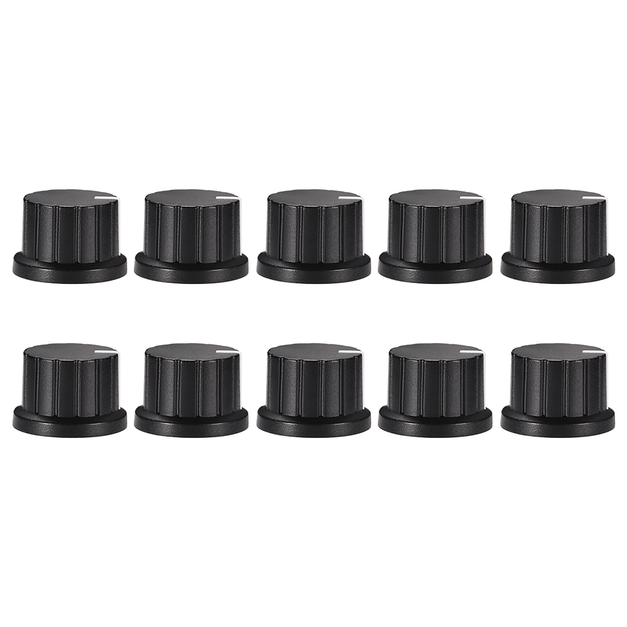 Miwayer 5/10/20 PCS Guitar Effect Pedal Knob Chrome Top Arrow Indication Knob/6.35MM Shaft/Compatible with Electric Guitar Bass - 18