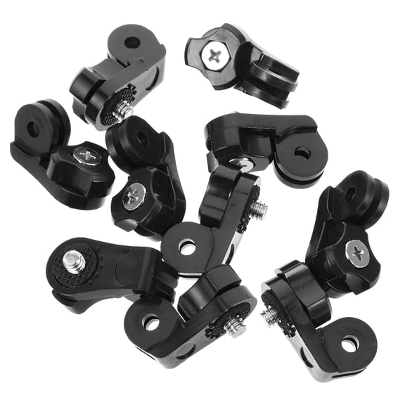 10 Pcs Sports Camera Accessories Headrest Adapter Fixtures Vertical Black