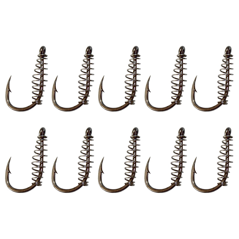 10 Pcs Spring Hook Catfish Fishing Bait Hook Professional Fishing Hook ...