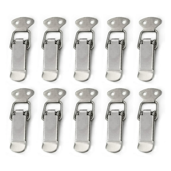 10 Pcs Spring Load Buckle Toggle Hasp for Latch Door Clasp for Latch Hardware Locks for Drawer, Cabinet, Locker, Suitcas