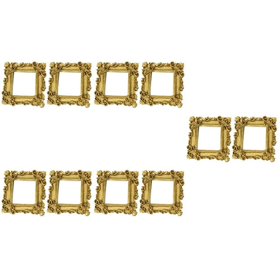 10 Pcs Square Mini Photo Frame Resin Crafts DIY Crafts Mini Resin Photo Frame Micro Landscape Miniature Photo Frame