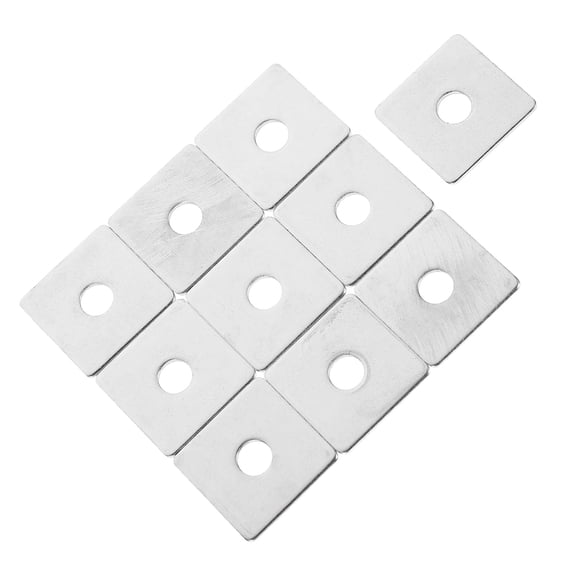 10 Pcs Square Washer Gasket Washers for Industry Plates Flat Stainless Steel with Hole
