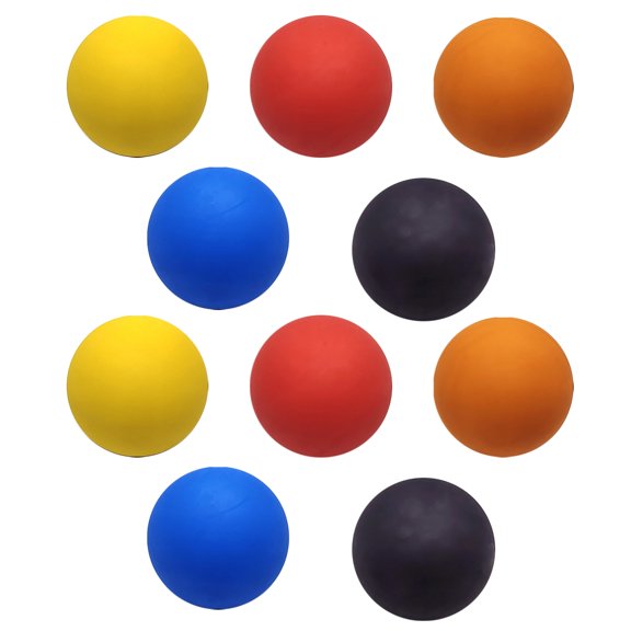 10 Pcs Squash Balls, High Bounce Rubber Training Balls with 5 Colors (2 Each), Hollow Core Practice Balls for Reaction Training and Muscle Massage, 2.36-inch Diameter Mini Exercise Balls