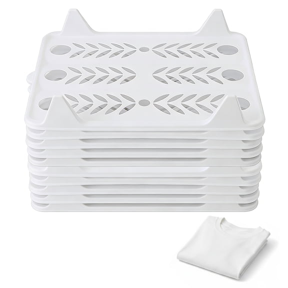 10 Pcs Stackable Clothes Folding Boards, 13 x 10 in T Shirt Organizer for Efficiently Folding, Lightweight, Long-lasting Plastic Shirt Folder Board, Space Saving and Easy to Clean