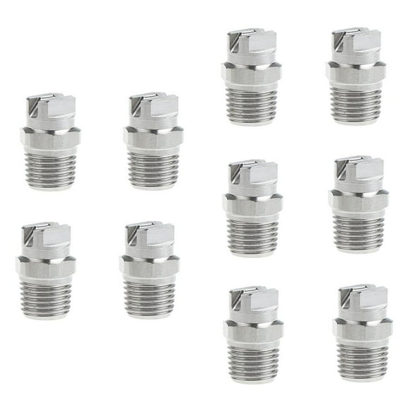 10 Pcs Stainless Steel 1/4 Inch Male High Pressure Washer Sprayer Spray Nozzle Tips Head, Surface Cleaner Nozzle, 65 Degree 03, Fan