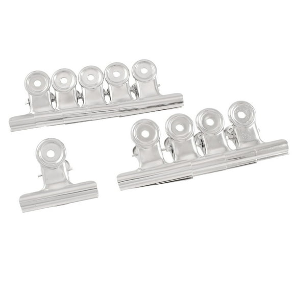 10 Pcs Stainless Steel 2" Width Document File Ticket Binder Clips