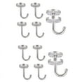 10 Pcs Stainless Steel Ceiling Hook Round Base Top Mount Overhead Wall