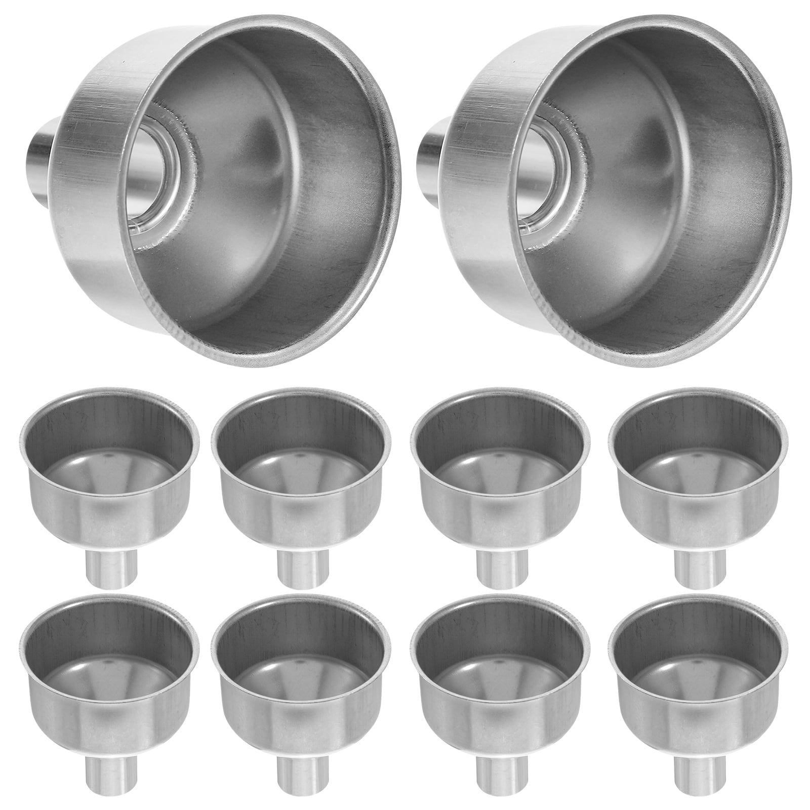 10 Pcs Stainless Steel Funnel Mini Funnels Flask Metal Small Liquid ...